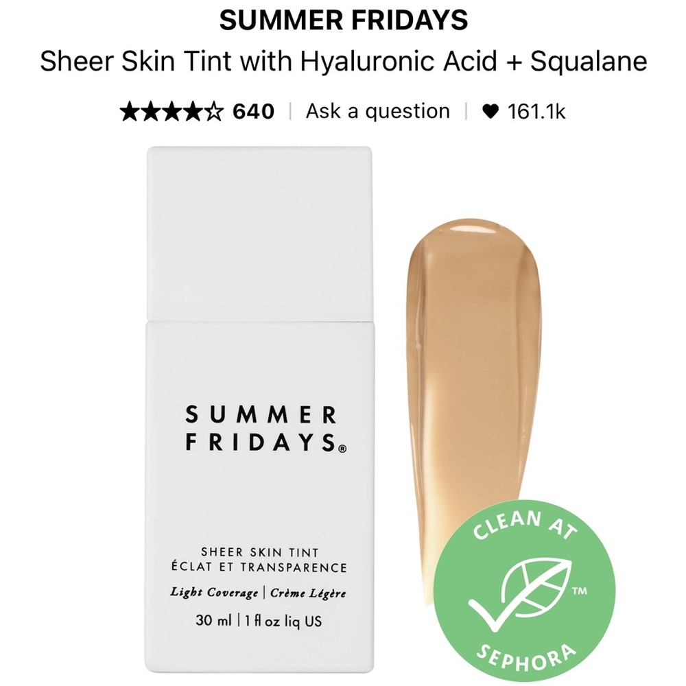 Summer Fridays skin tint shade 2